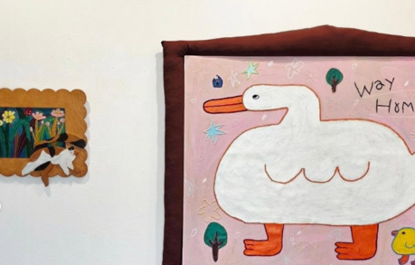 Yoon Seo-hee Layers Hand Stitching Over Painting in ‘DDAM’